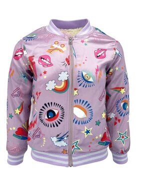 Good Vibe Sticker Satin Jacket